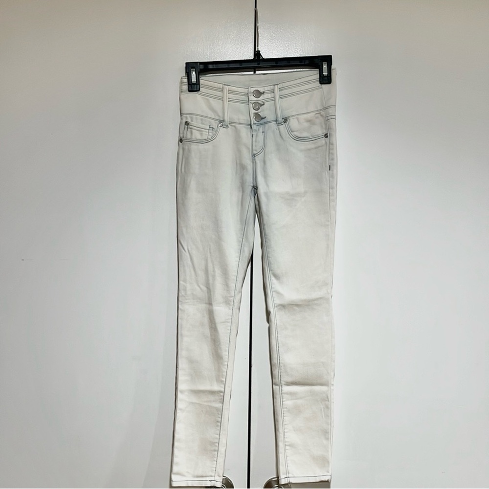 Girl’s White/Cream/Blue Jeans